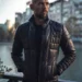 andrew tate black leather puffer jacket