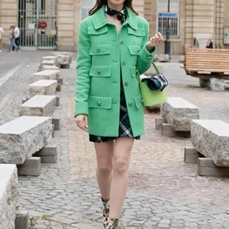 emily in paris emily cooper green coat