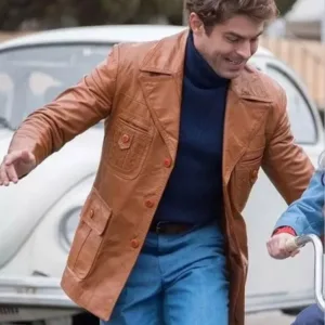 Extremely Wicked Zac Efron Brown Leather Jacket