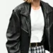 gigi hadid paris fashion week leather jacket