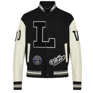 Kenya Barris Blackaf Black and White Varsity Jacket
