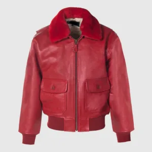 Lambskin G-1 Red Flight Jacket