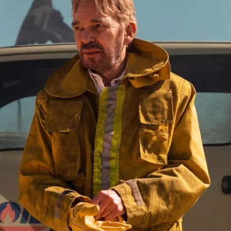 Landman-2024-Billy-Bob-Thornton-Brown-Cotton-Jacket Tommy Norris landman s01 brown jacket