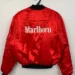 Marlboro 90s Vintage Red Bomber Jacket.