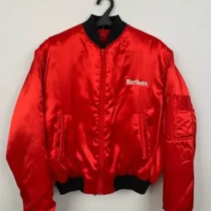 Marlboro 90s Vintage Red Bomber Jacket