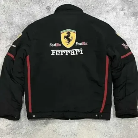 Marlboro Ferrari F1 Racing Nascar Black Jacket Back Marlboro Ferrari F1 Racing Nascar Black Jacket Back