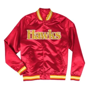 Men Atlanta Hawks Satin Jacket