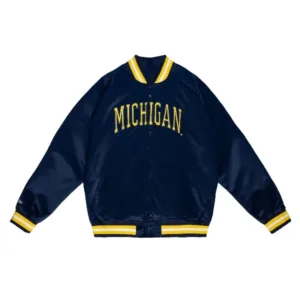 Men University Of Michigan Satin Jacket