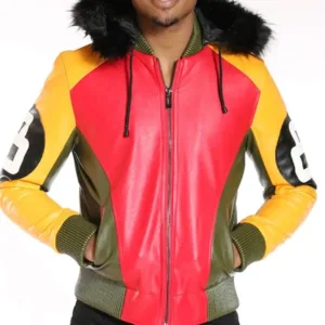 Men’s 8 Ball Light Fur Hood Jacket