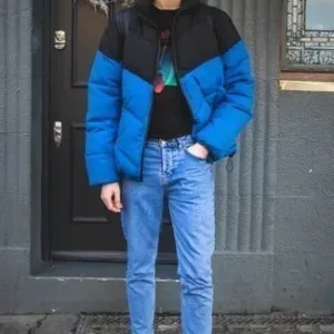 Mens Blue Puffer Stylish Jacket