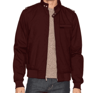 Men’s Burgundy Cotton G4 Bomber Jacket