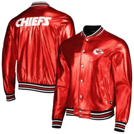 Mens-Kansas-City-Chiefs-Red-Metallic-Bomber-Jacket.webp
