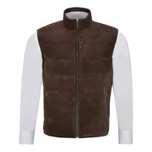 Men’s Quilted Real Suede Leather Vest