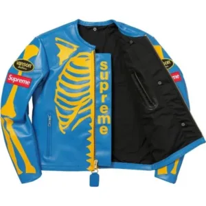 Men’s Blue Skeleton Vanson Leather Jacket