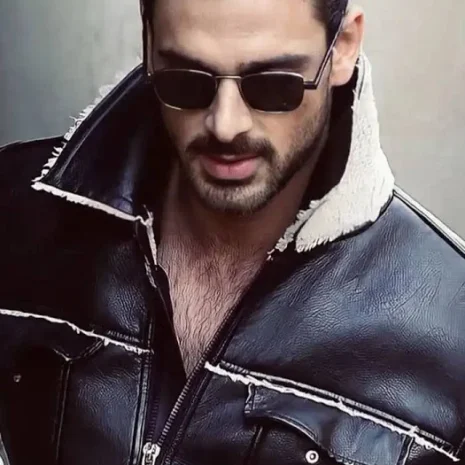 Michele Morrone Aviator Leather Jacket 2 michele morrone aviator leather jacket