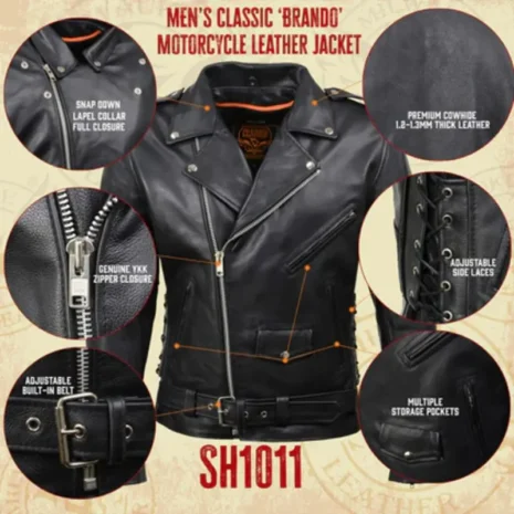 Milwaukee-Leather-SH1011-Black-Classic-Brando-Motorcycle-Jacket-for-Men-Made-of-Cowhide-Leather-with-Side-Lacing-2.webp Milwaukee-Leather-SH1011-Black-Classic-Brando-Motorcycle-Jacket-for-Men-Made-of-Cowhide-Leather-with-Side-Lacing-2.webp