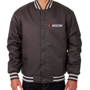 NASCAR Black Satin Bomber Jacket