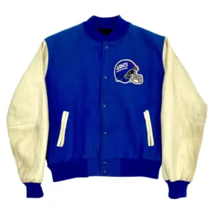 NY Giants Varsity White and Royal Blue Jacket