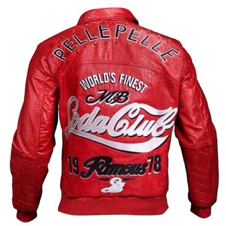 Pelle Pelle Soda Club Red Bomber Leather Jacket