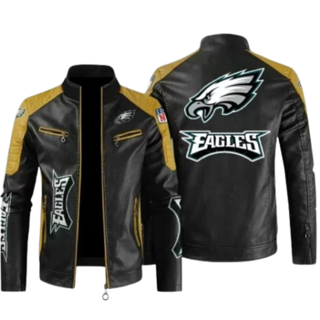 Philadelphia-Eagles-Yellow-Color-Block-Leather-Jacket.png