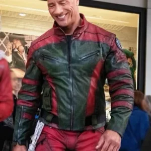 red one 2024 dwayne johnson leather jacket