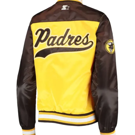 The Legend San Diego Padres Gold Jacket Back The Legend San Diego Padres Gold Jacket Back