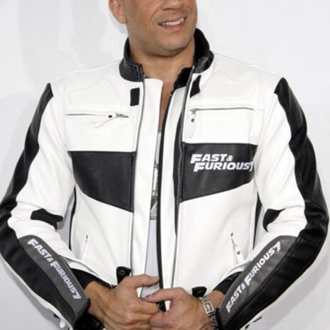 fast and furious 7 dominic toretto white racer jacket