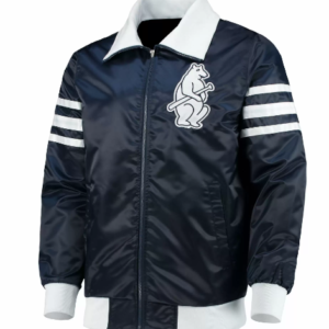 MLB Navy Chicago Cubs The Captain III Satin Jacket