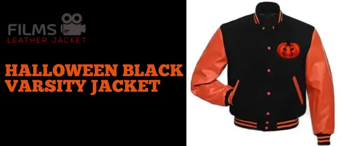 halloween black varsity jacket