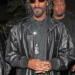 snoop dogg black stylish leather jacket