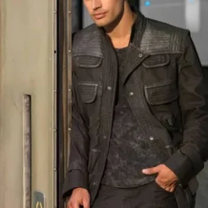 theo james divergent flap pockets black jacket